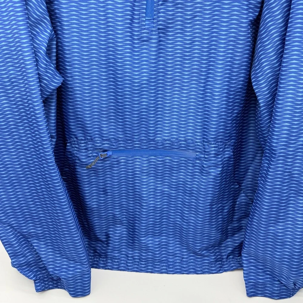 Holloway New England Patriots Windbreaker Mens 2XL Blue QuarterZip Hooded Jacket - Picture 3 of 12